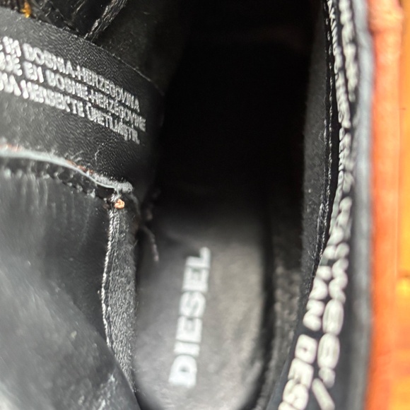 Diesel D Flamingo Italian leather brown boots size 7/37 - Picture 14 of 14